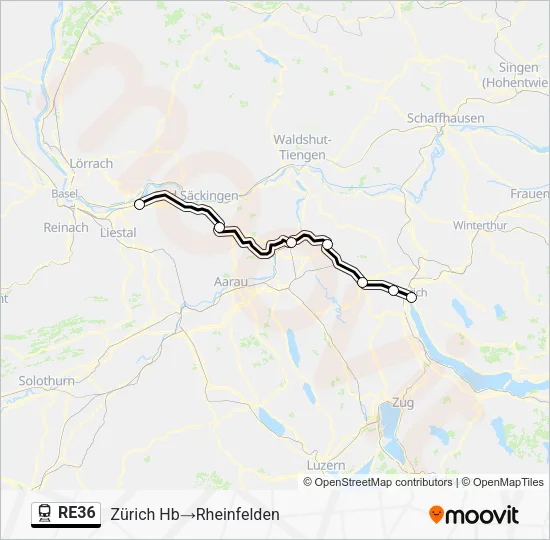 RE36 Train Line Map