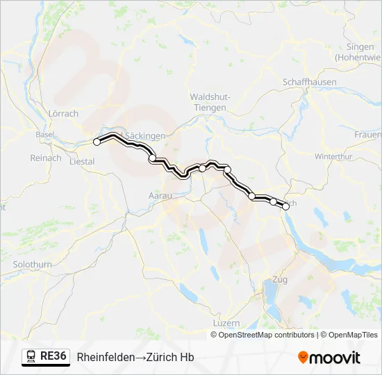 RE36 Train Line Map