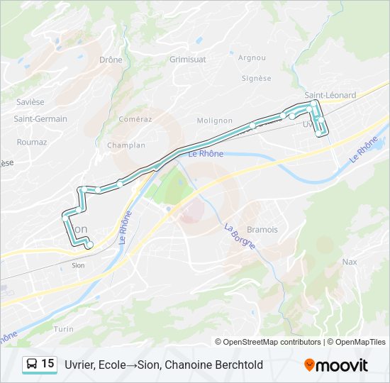 15 Bus Line Map