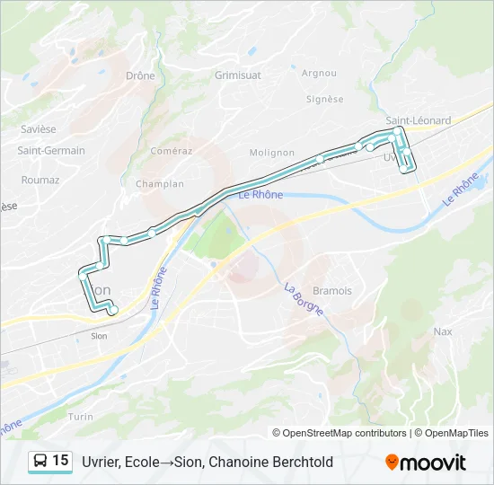 15 Bus Line Map