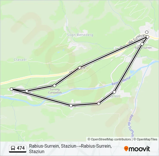 474 Bus Line Map