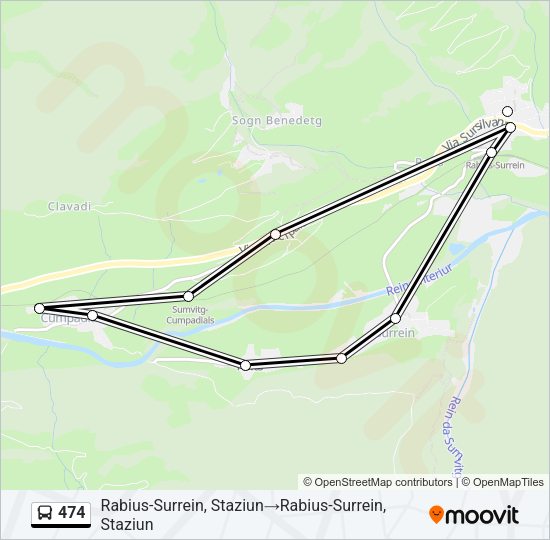 474 Bus Line Map
