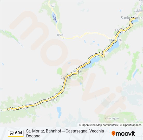 604 Bus Line Map