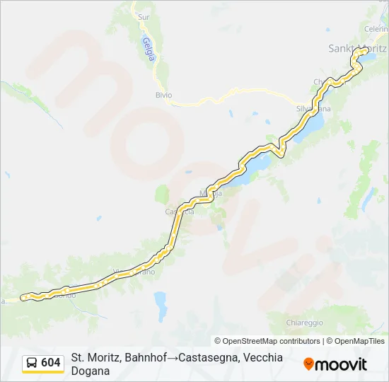604 Bus Line Map