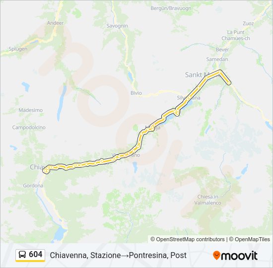 604 Bus Line Map
