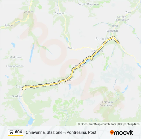 604 Bus Line Map