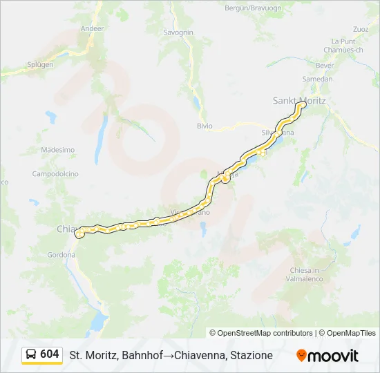 604 Bus Line Map