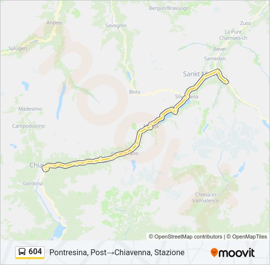 604 Bus Line Map