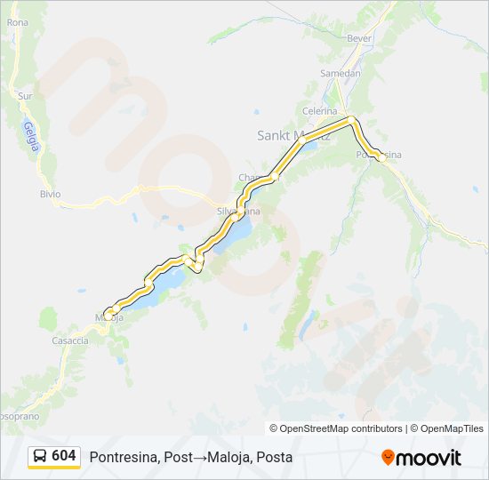 604 Bus Line Map