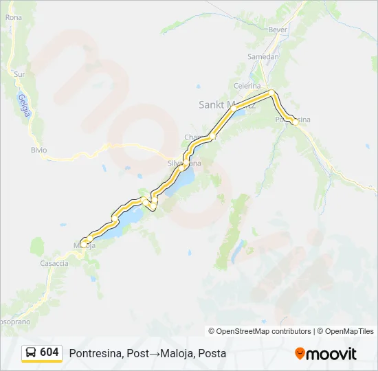 604 Bus Line Map