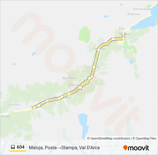 604 Bus Line Map