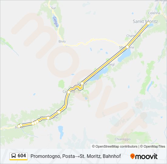 604 Bus Line Map