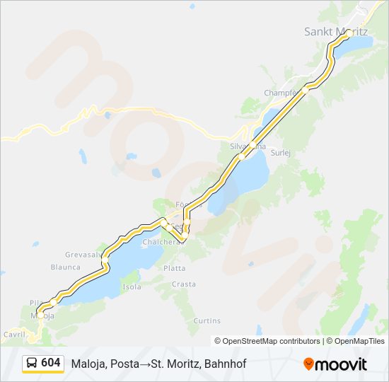 604 Bus Line Map