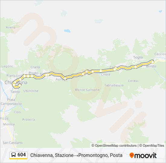 604 Bus Line Map