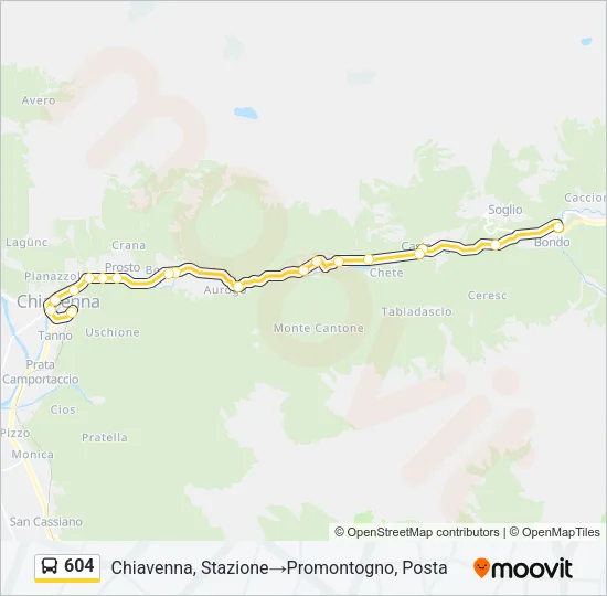 604 Bus Line Map