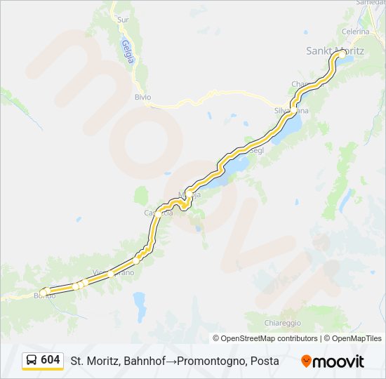 604 Bus Line Map