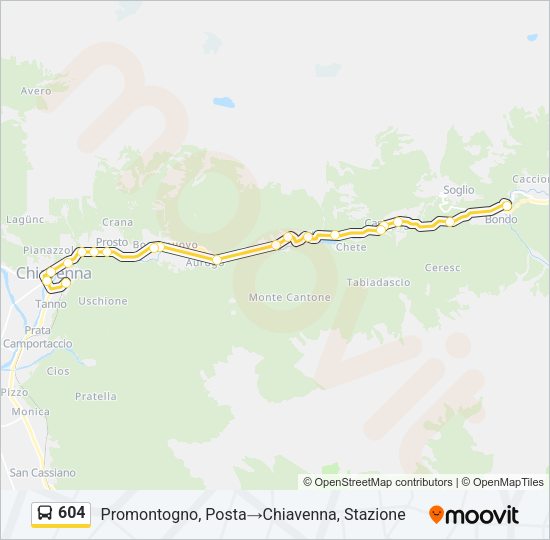 604 Bus Line Map
