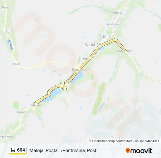 604 Bus Line Map