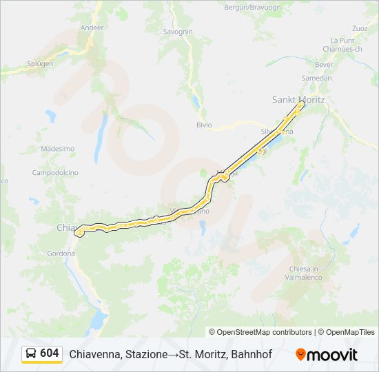 604 Bus Line Map