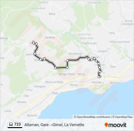 723 Bus Line Map