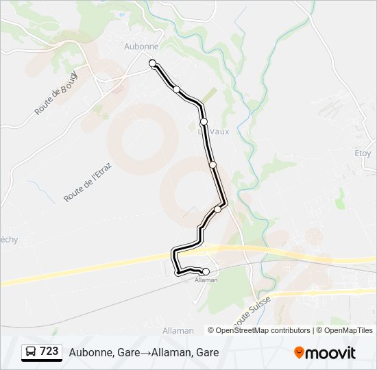 723 Bus Line Map