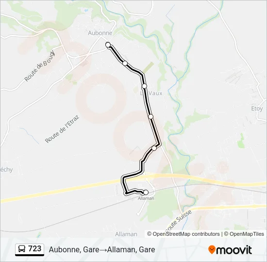 723 Bus Line Map