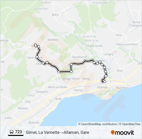 723 Bus Line Map