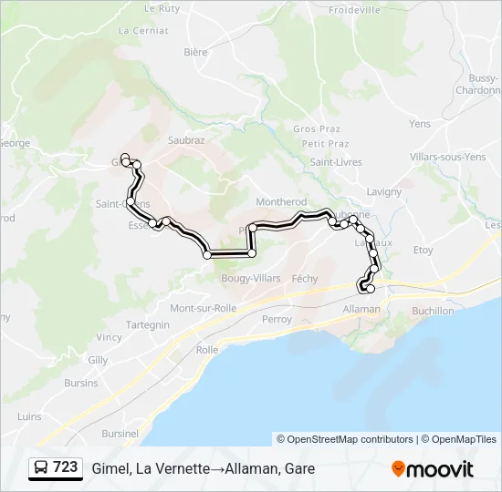 723 Bus Line Map