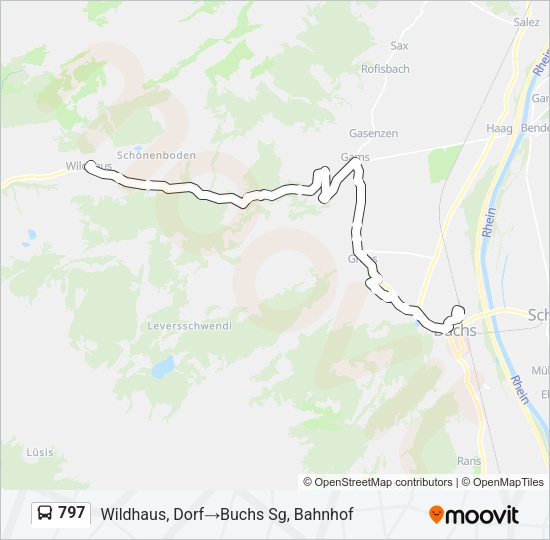 797 Bus Line Map