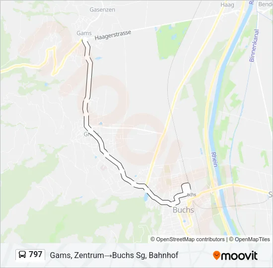 797 Bus Line Map