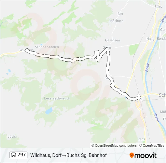 797 Bus Line Map