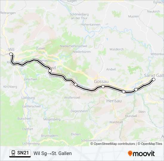 SN21 Train Line Map