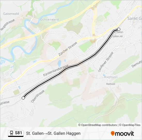 S81 Train Line Map