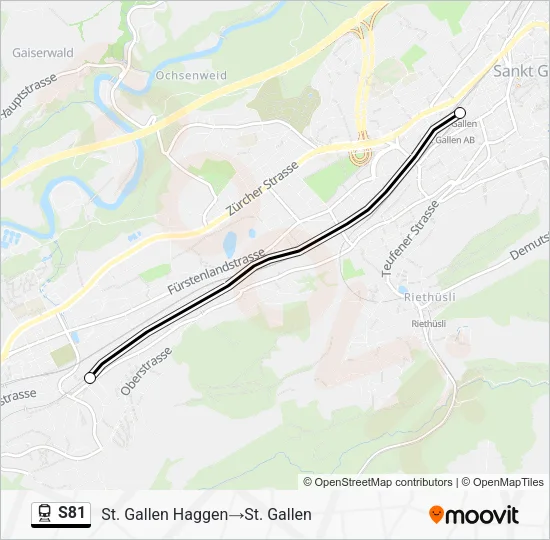 S81 Train Line Map