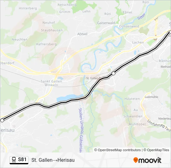 S81 Train Line Map