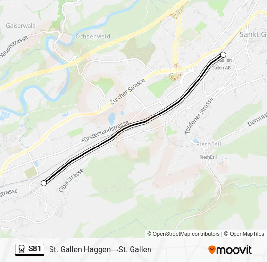 S81 Train Line Map