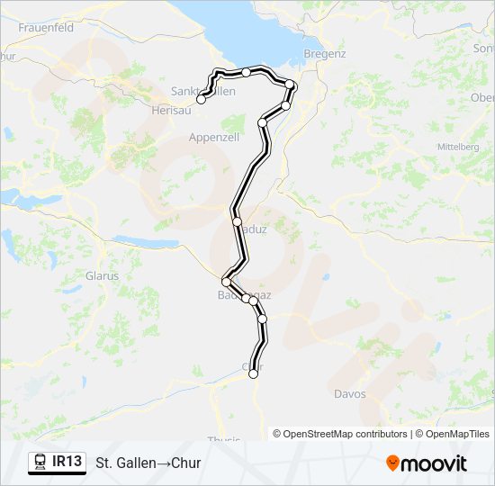 IR13 Train Line Map