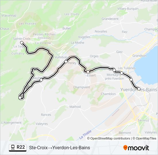 R22 Train Line Map