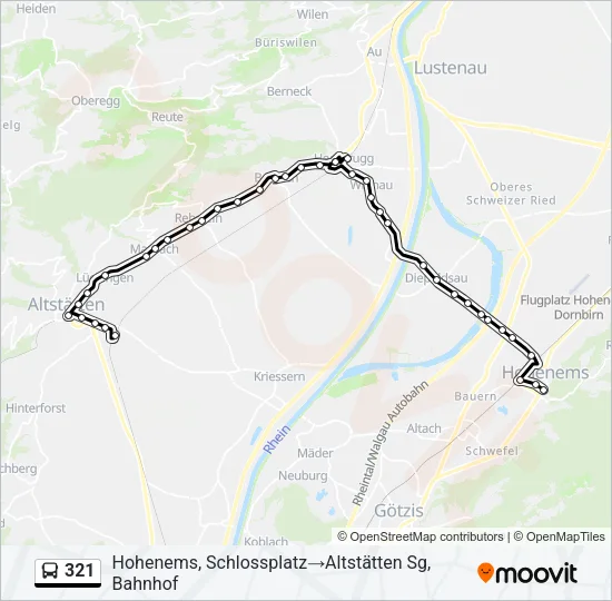 321 Bus Line Map