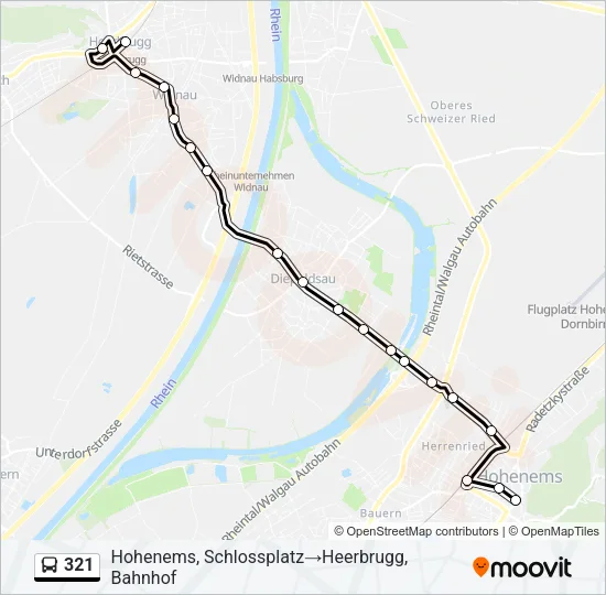 321 Bus Line Map