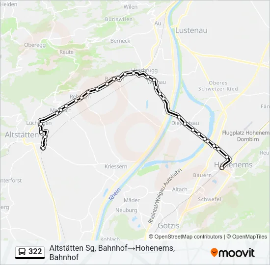 322 Bus Line Map