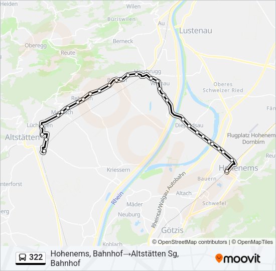 322 Bus Line Map