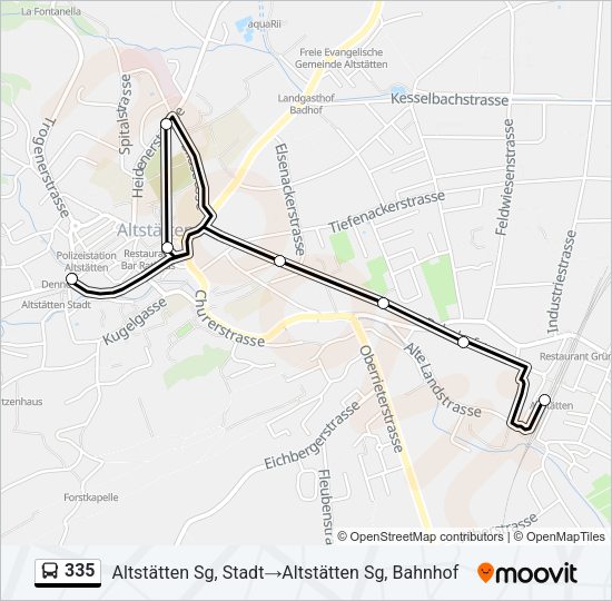 335 Bus Line Map