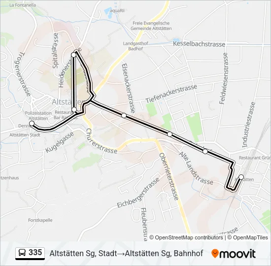 335 Bus Line Map