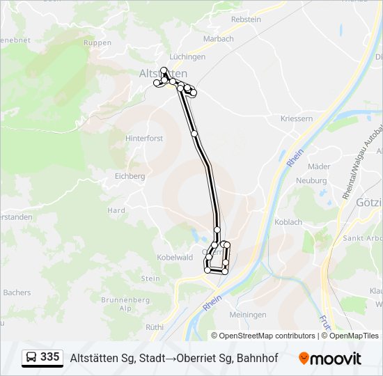 335 Bus Line Map