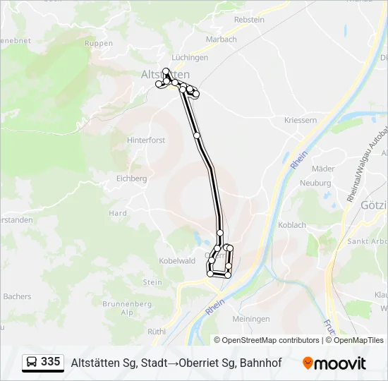 335 Bus Line Map