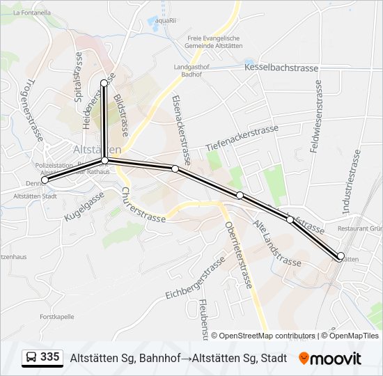 335 Bus Line Map