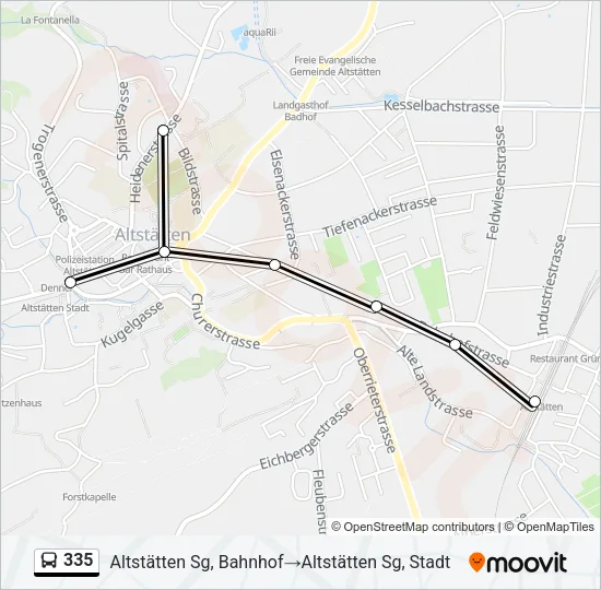 335 Bus Line Map