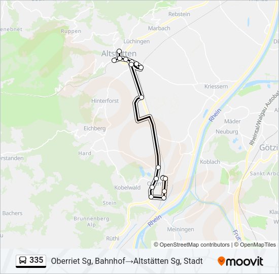 335 Bus Line Map