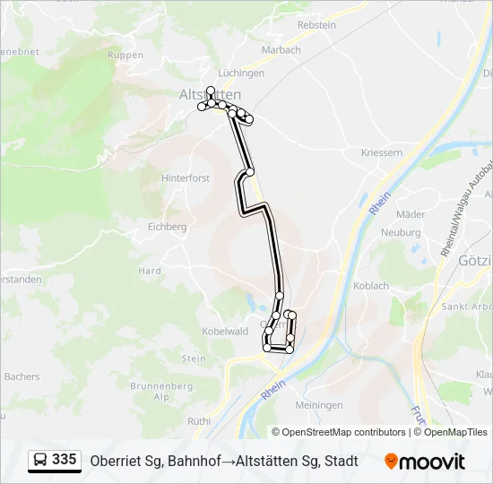 335 Bus Line Map